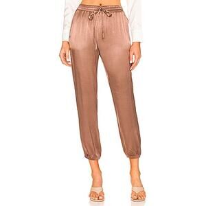 Nation Ltd 'Del Ray' Brown Satin Dressed Up Lounge Pant Size M